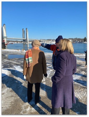 1.31.22 Senators Shaheen, Hassan Discuss Infrastructure Funding for Portsmouth’s Waterways at NH Port Authority 2